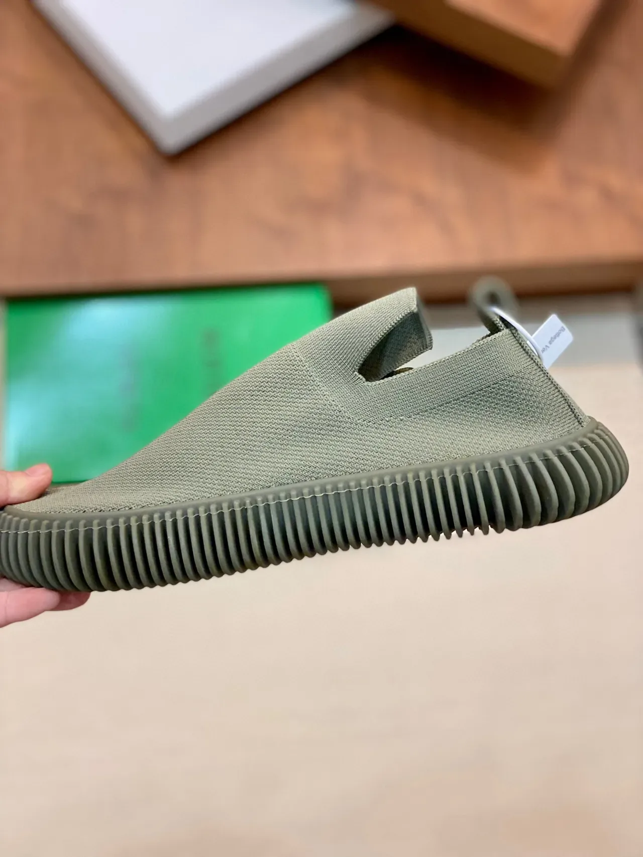 Bottega Veneta Speed Trainer Army Green Lifestyle Sneakers 5