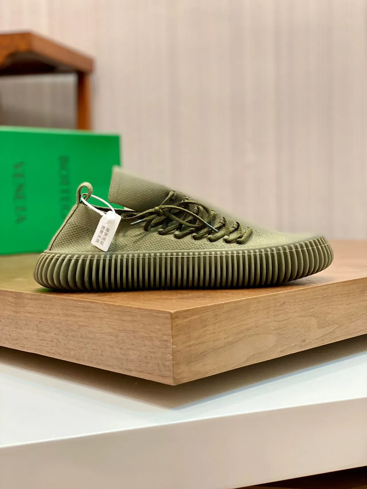 Bottega Veneta Speed Trainer Army Green Lifestyle Sneakers 9