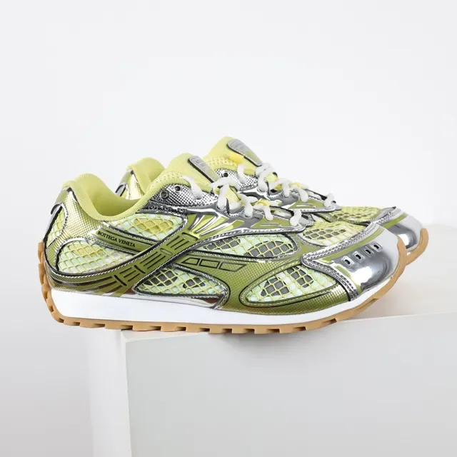 Bottega Veneta Track Trainer Sneakers Lifestyle Vert Citron Argent 3