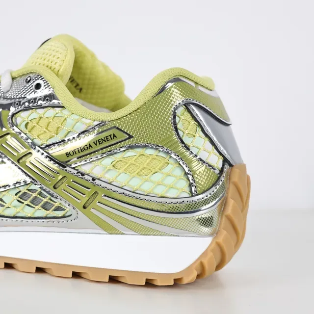Bottega Veneta Track Trainer Sneakers Lifestyle Vert Citron Argent 4