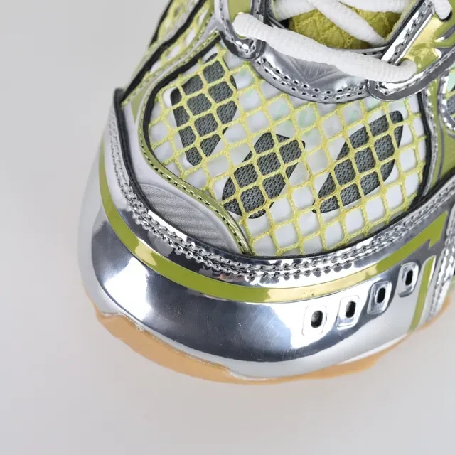 Bottega Veneta Track Trainer Sneakers Lifestyle Vert Citron Argent 5