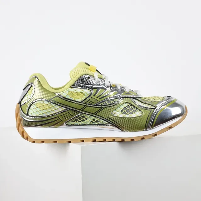Bottega Veneta Track Trainer Sneakers Lifestyle Vert Citron Argent 7