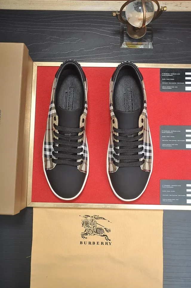 Burberry Check Panel Low-Top Lifestyle Sneakers 4
