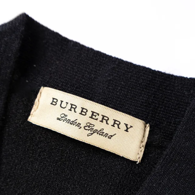 Burberry Classic Check Beige Black Pattern Button-Front Closure Cardigan 19