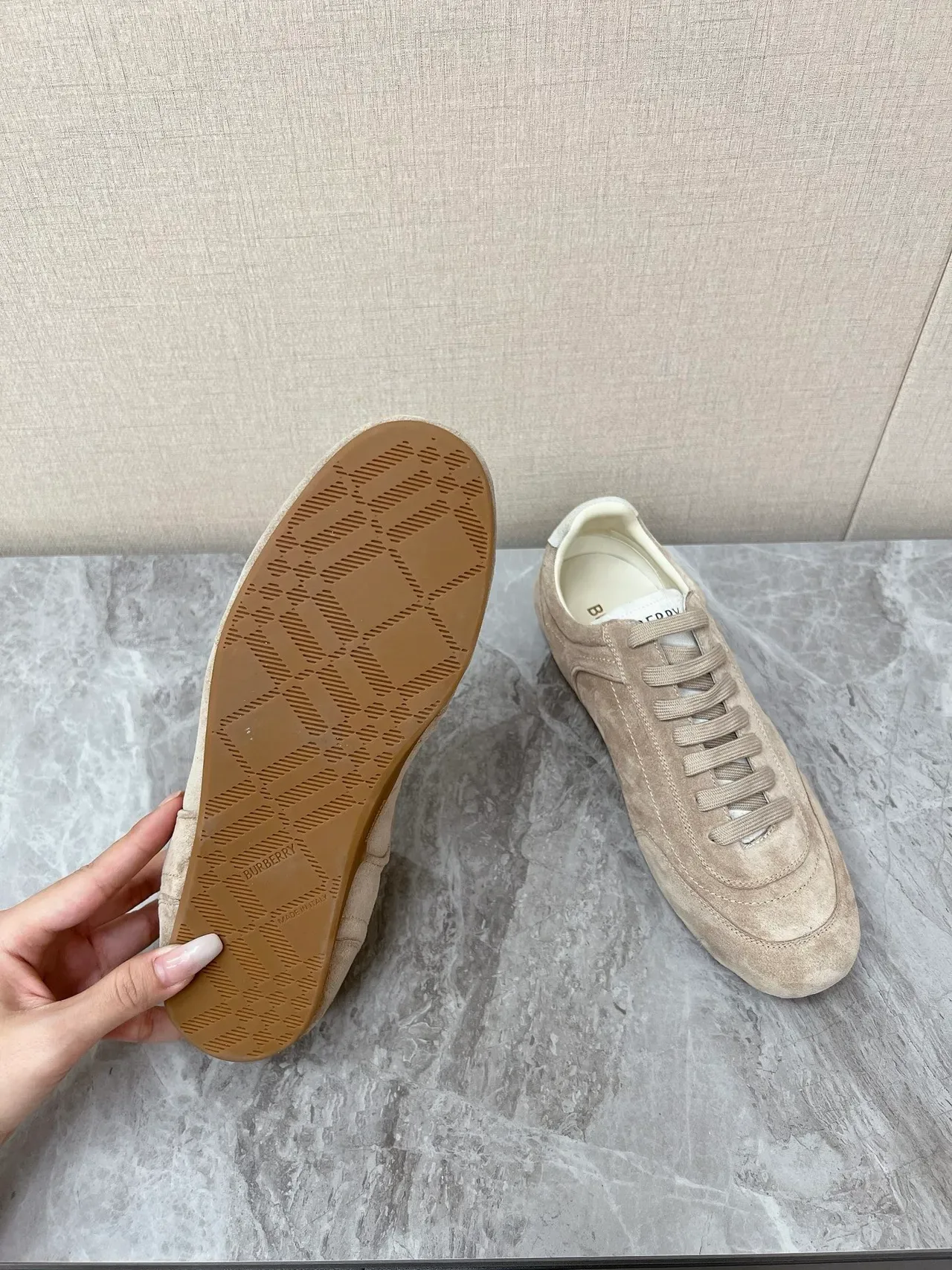 Burberry Knight Beige Suede Lifestyle Sneakers 2