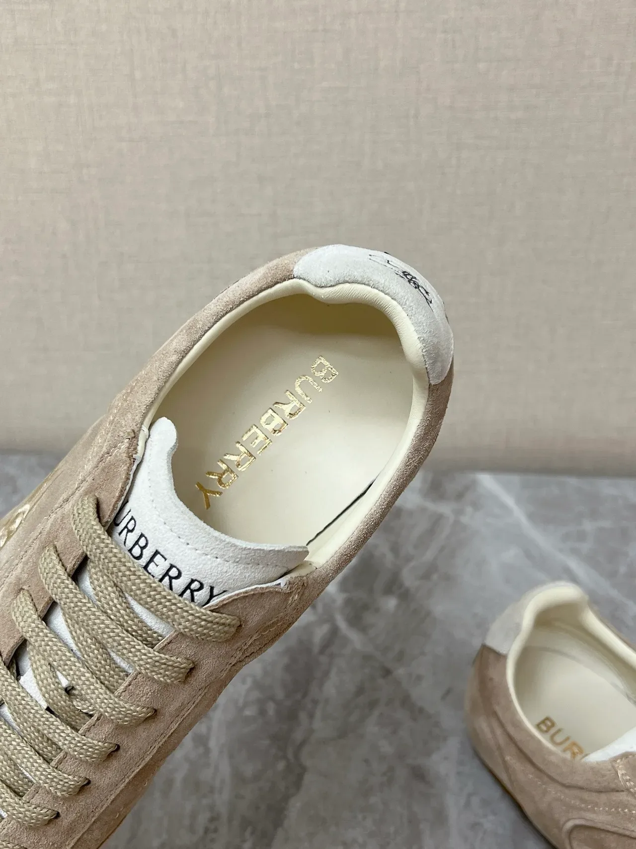 Burberry Knight Beige Suede Lifestyle Sneakers 4