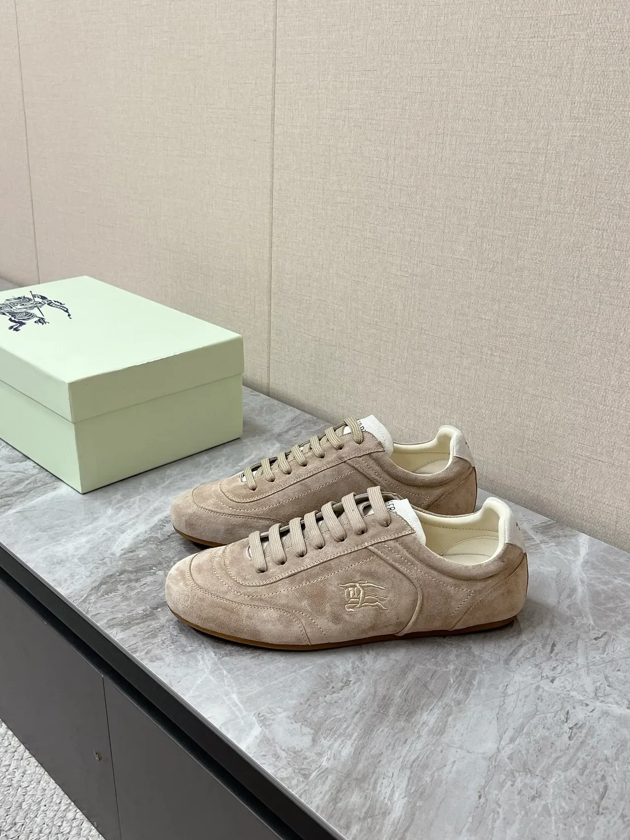 Burberry Knight Beige Suede Lifestyle Sneakers 6