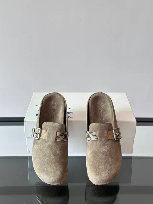 Burberry Knight Loafer Marron Multicolore Daim Supérieur Bride House Check 3