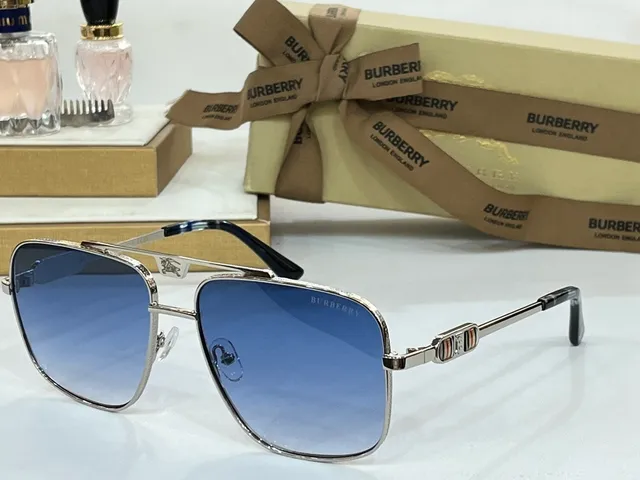 Burberry Knight Gold-Tone Gradient Sunglasses 6