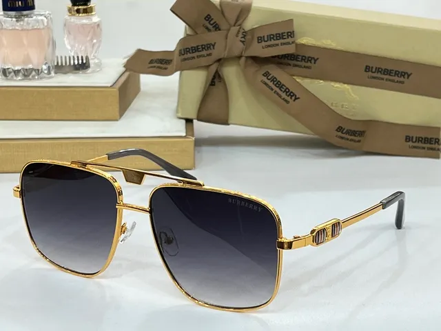 Burberry Knight Gold-Tone Gradient Sunglasses 7