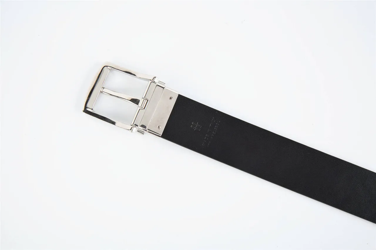 Burberry Monogram Embossed Black Leather Belt 2