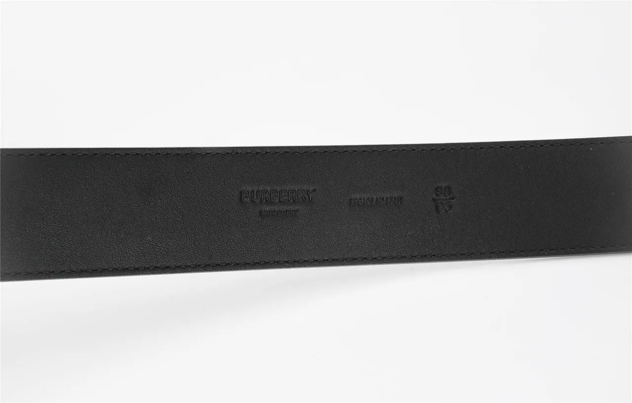 Burberry Monogram TB Buckle Belt Ceinture en cuir marron beige 7