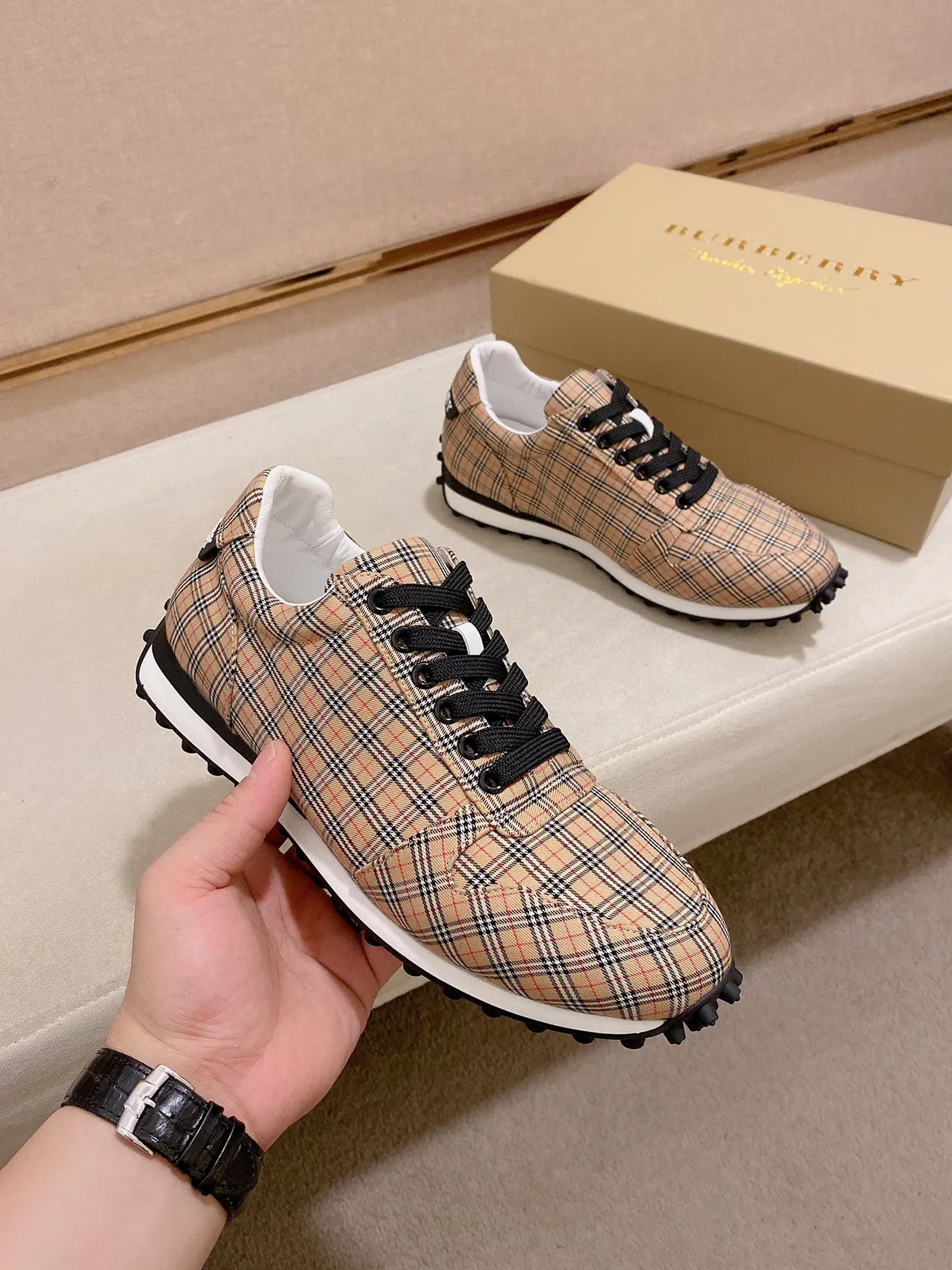 Burberry Plaid Low-Top Lifestyle Sneaker 4
