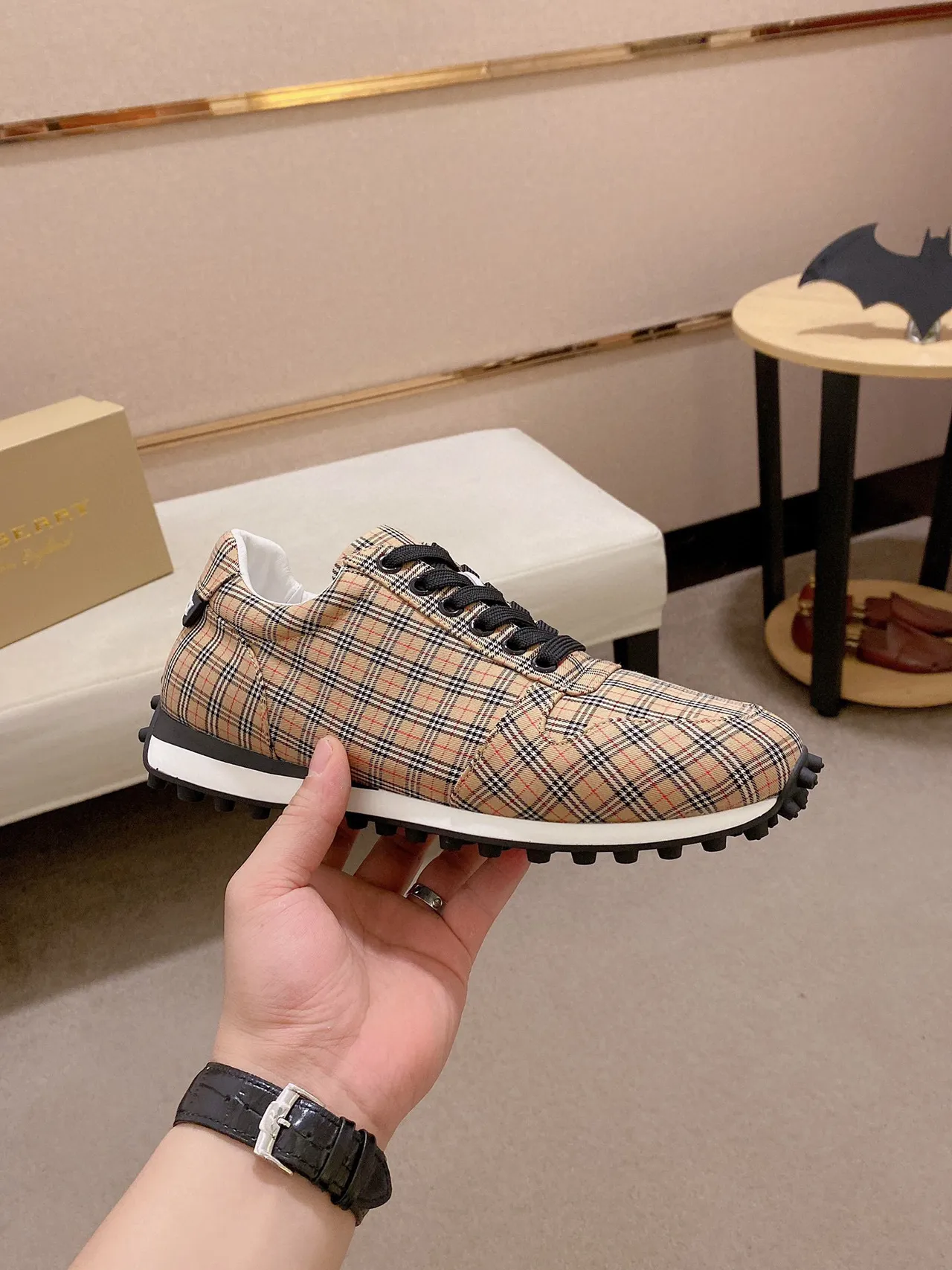 Burberry Plaid Low-Top Lifestyle Sneaker 6