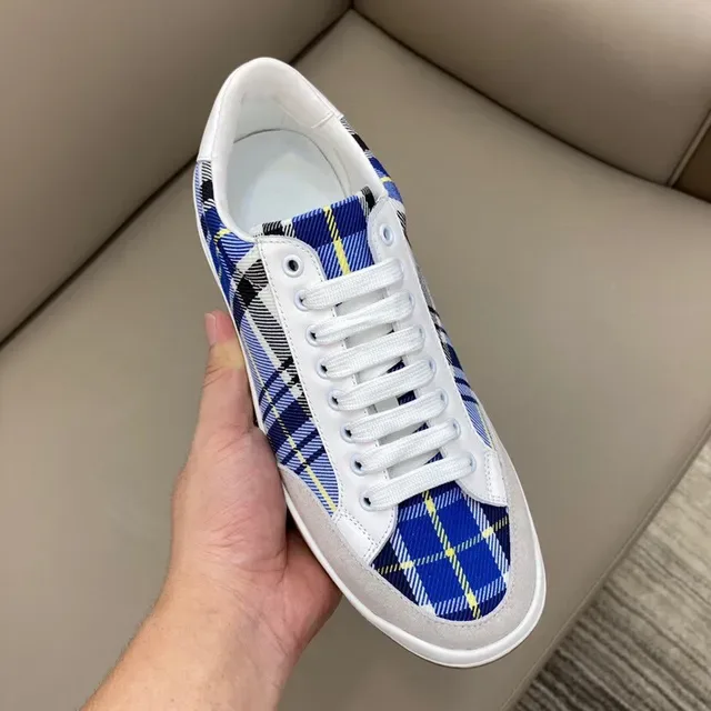 Burberry Plaid Textile and Suede Lifestyle Sneaker 3