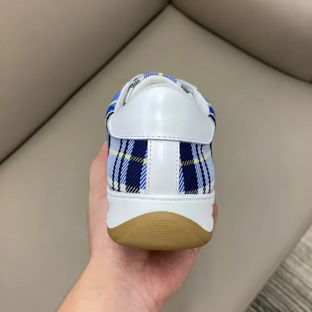 Burberry Plaid Textile and Suede Lifestyle Sneaker 4