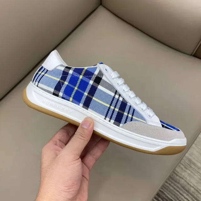 Burberry Plaid Textile and Suede Lifestyle Sneaker 5