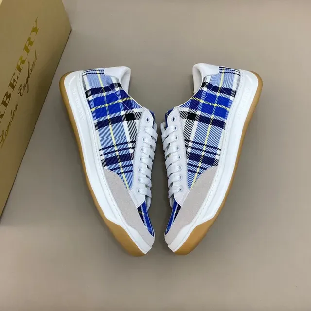 Burberry Plaid Textile and Suede Lifestyle Sneaker 7