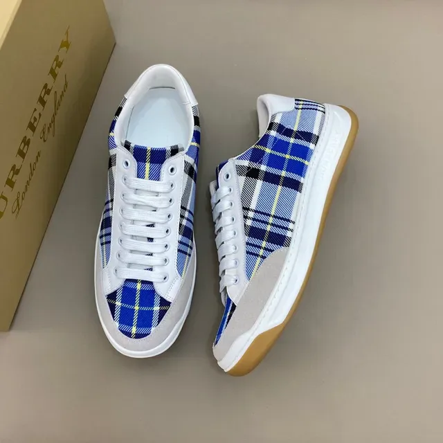 Burberry Plaid Textile and Suede Lifestyle Sneaker 8