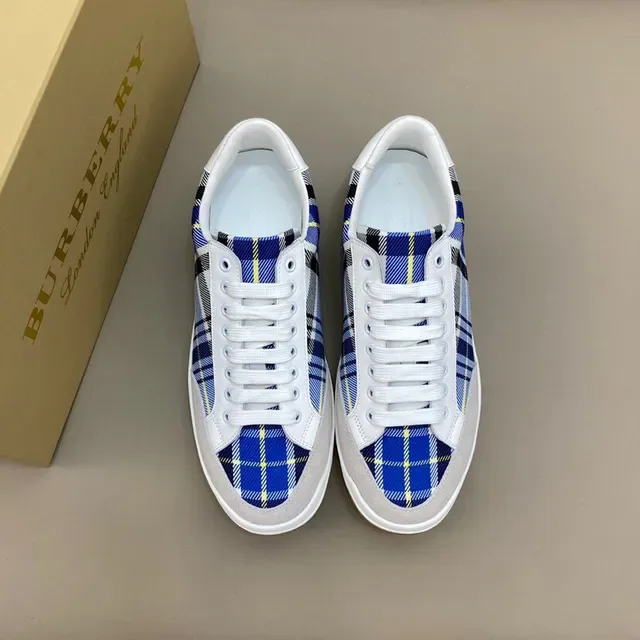 Burberry Plaid Textile and Suede Lifestyle Sneaker 9