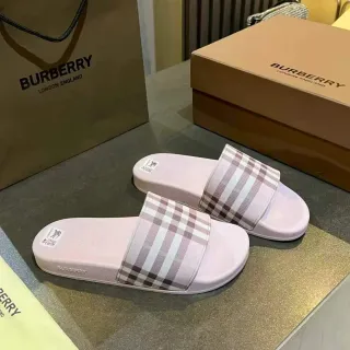 Burberry Slide Pink Beige Single-Strap Slippers