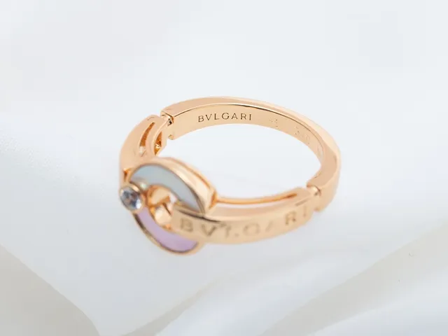 Bvlgari B.zero1 Bague Or Rose Perle Mère et Diamant 5