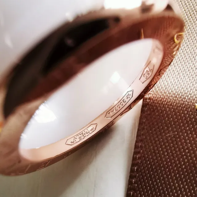 Bvlgari B.zero1 White Ceramic and Rose Gold Ring 2