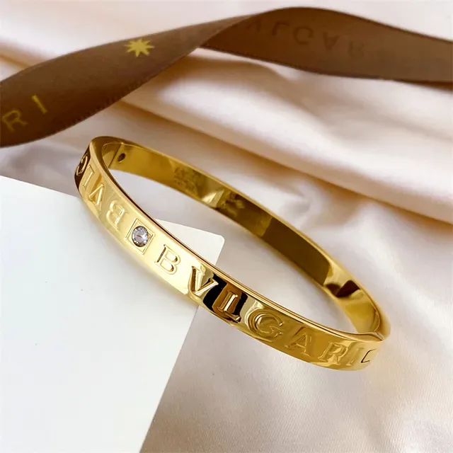 Bvlgari Bvlgari Logo Gravé Or Argent Or Rose Cristal Bracelets Empilables 4
