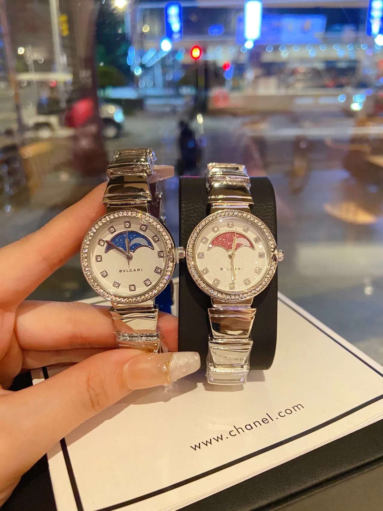 Bvlgari Divas’ Dream Moonphase Diamond Bezel Quartz Reloj 7
