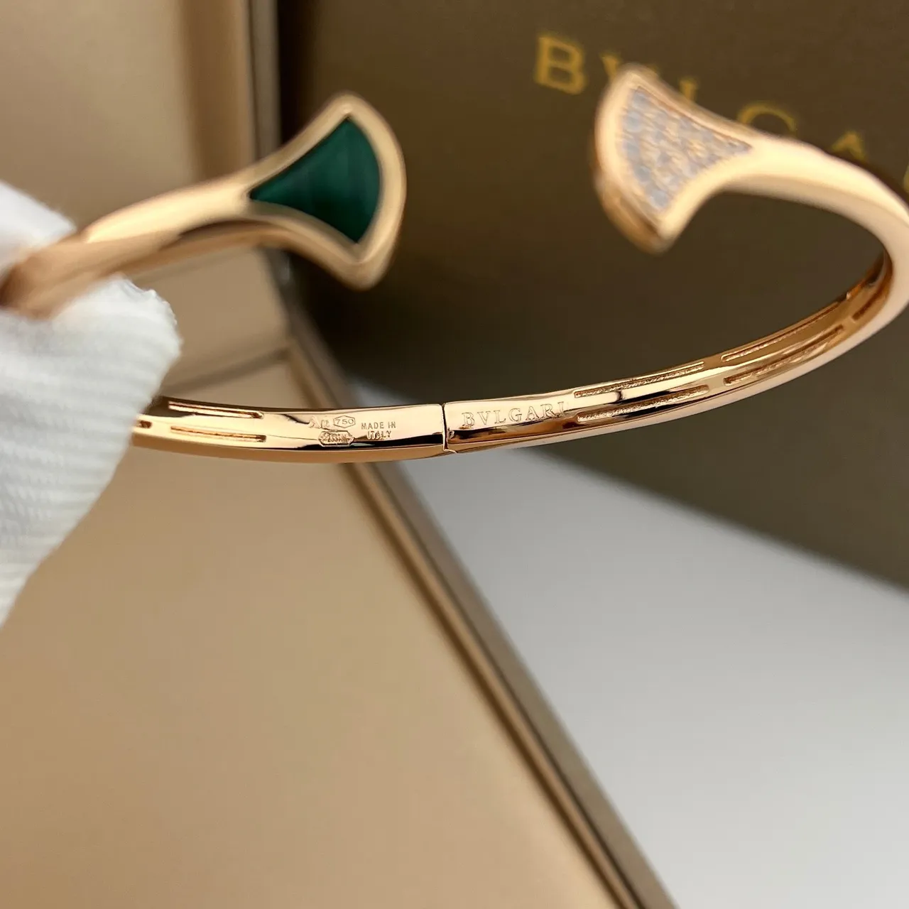Bvlgari Divas’ Dream ذهب وردي لؤلؤ أم و بانيه الماس سوار 3