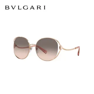 Bvlgari ওভাল গোলাপি সোনা গ্রেডিয়েন্ট লেন্স সানগ্লাস