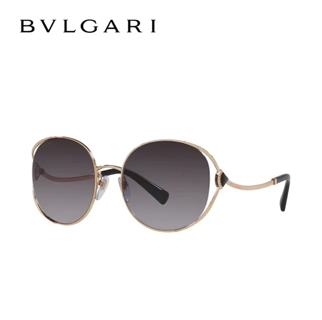 Bvlgari ওভাল গোলাপি সোনা গ্রেডিয়েন্ট লেন্স সানগ্লাস 2
