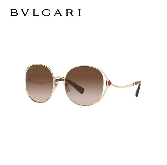 Bvlgari ওভাল গোলাপি সোনা গ্রেডিয়েন্ট লেন্স সানগ্লাস 4