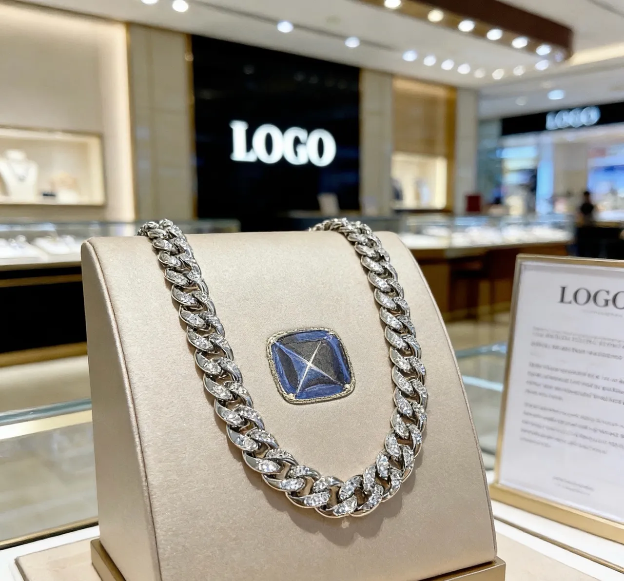 Bvlgari Prata Dourado Pavé-Diamante Corrente Curb Corrente Fecho Chave Grega Geométrica Colar 6