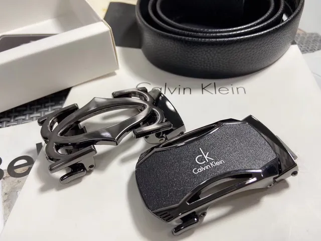 Calvin Klein অটোমেটিক বাকেল কালো পেবল্ড লেদার বেল্ট 6