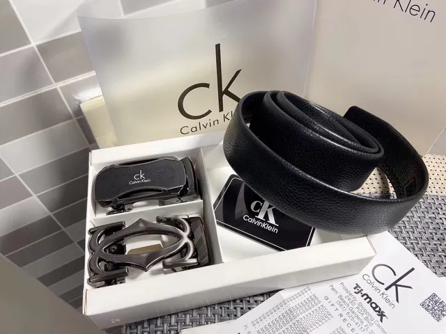 Calvin Klein অটোমেটিক বাকেল কালো পেবল্ড লেদার বেল্ট 7