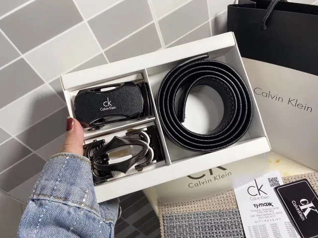 Calvin Klein অটোমেটিক বাকেল কালো পেবল্ড লেদার বেল্ট 8