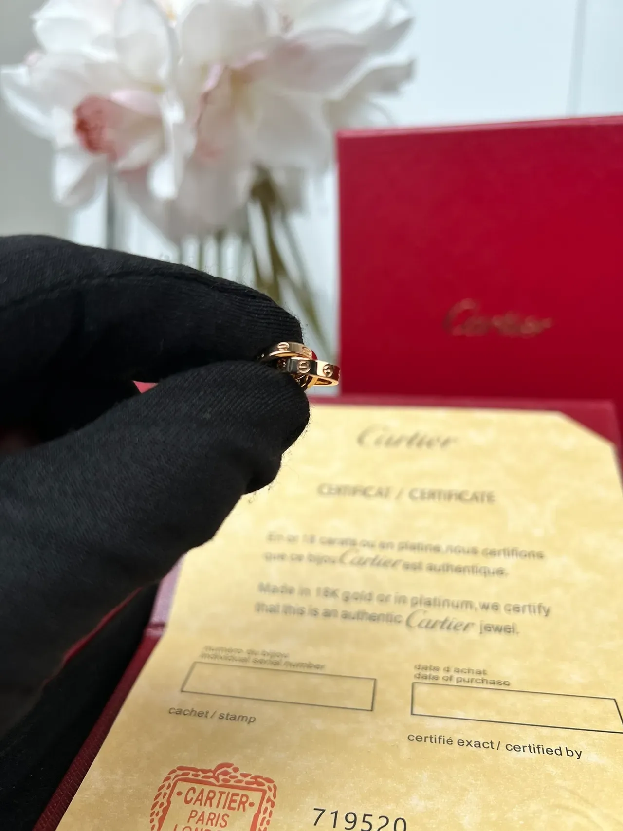 Bracelet Cartier Chaîne Or Rouge Fine Motif Circulaire Central 2