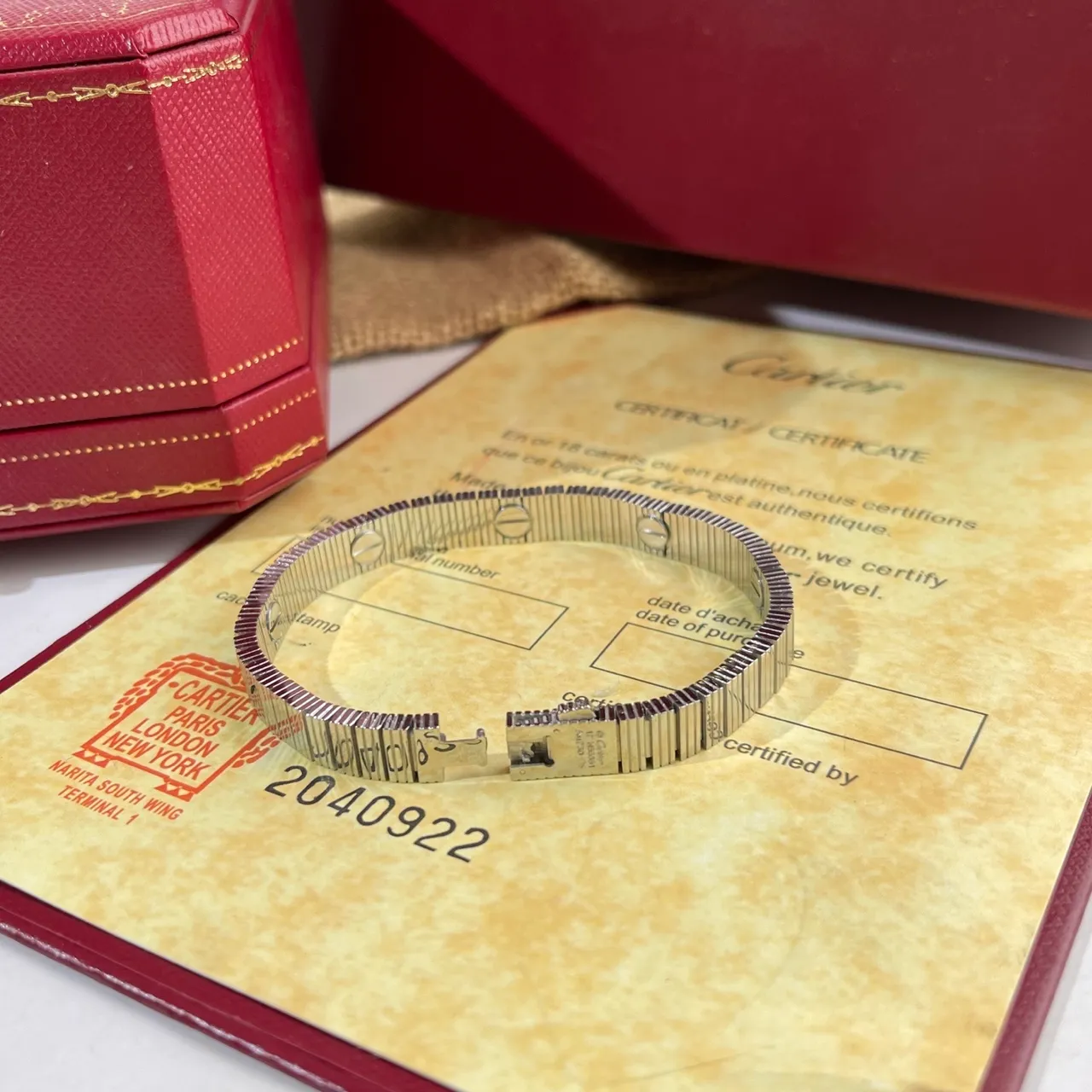 Cartier Juste un Clou Bracelet maillons articulés fermeture motif vis or argent 3