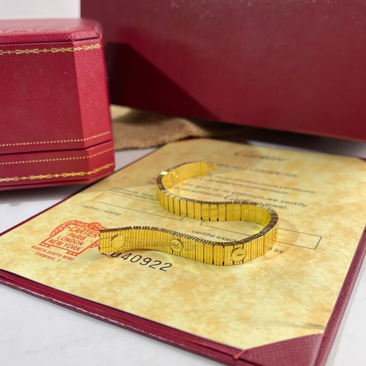 Cartier Juste un Clou Bracelet maillons articulés fermeture motif vis or argent 4