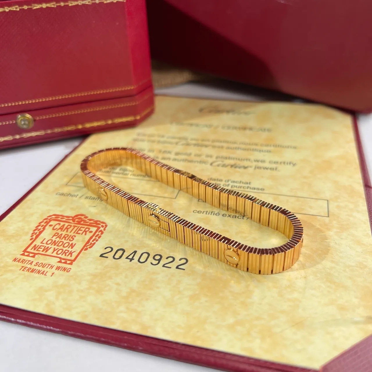 Cartier Juste un Clou Bracelet maillons articulés fermeture motif vis or argent 5