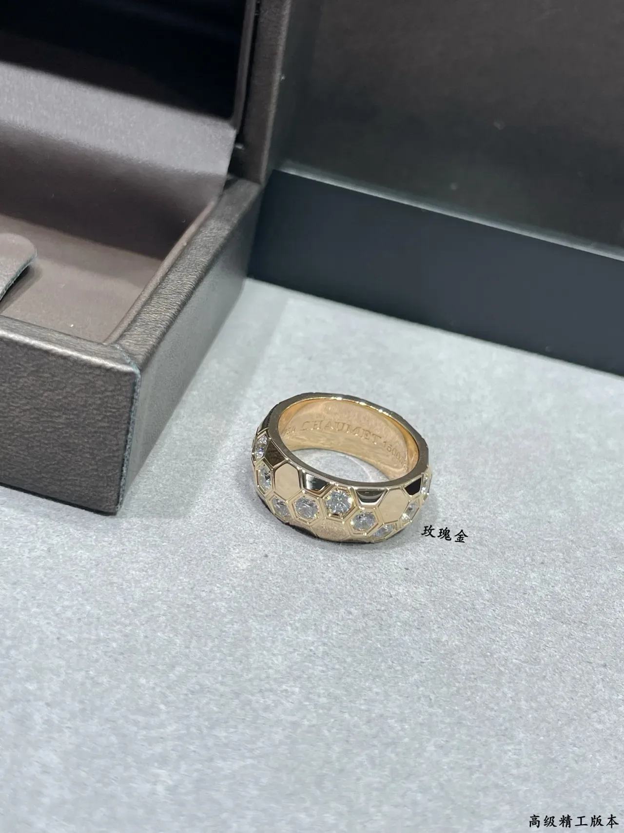Cartier Juste un Clou خاتم ذهب أبيض سداسي خلية نحل حجر متوهج 8