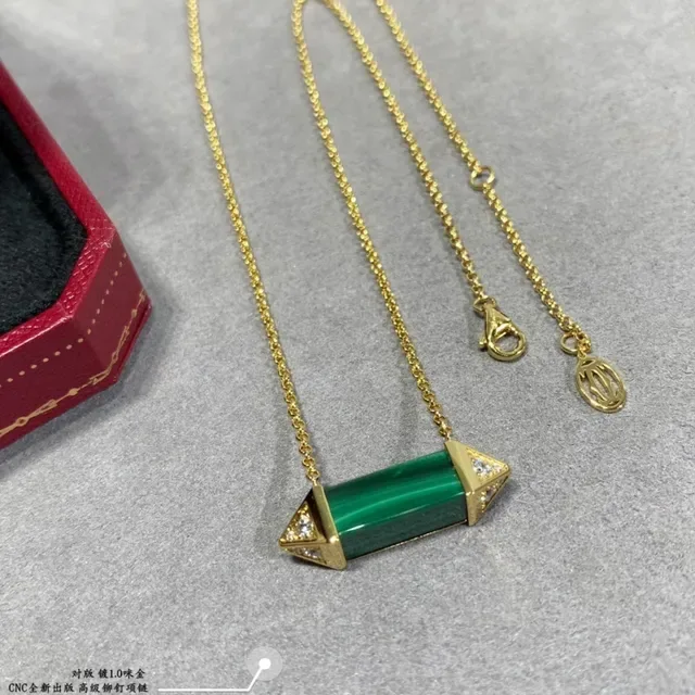 Cartier Les Berlingots de Cartier Pink Chalcedony Geometric Pendant Necklace 6