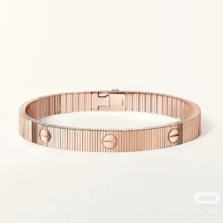 Cartier Love Bracelet Rose Gold Ribbed Screw Motif Bracelet