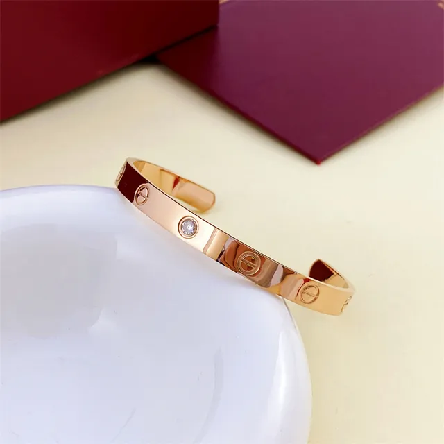 Cartier Love Bracelet فضي ذهب أصفر ذهب وردي سوار صلب 2