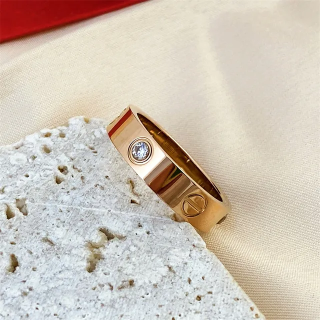 Cartier Love Ring রুপো হলুদ সোনা গোলাপি সোনা স্ট্যাকেবল রিংস 2