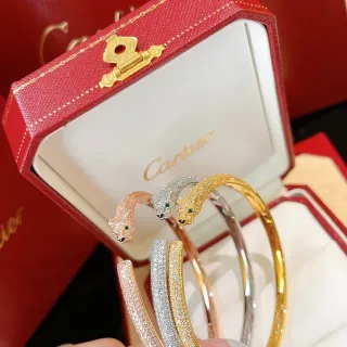Cartier Panthère Panther-Head Pavé Diamond Bracelet