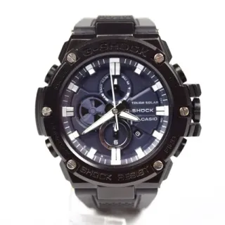Casio أسود أزرق متين حالة ريزن متعدد الوظائف كرونوغراف وجه ساعة