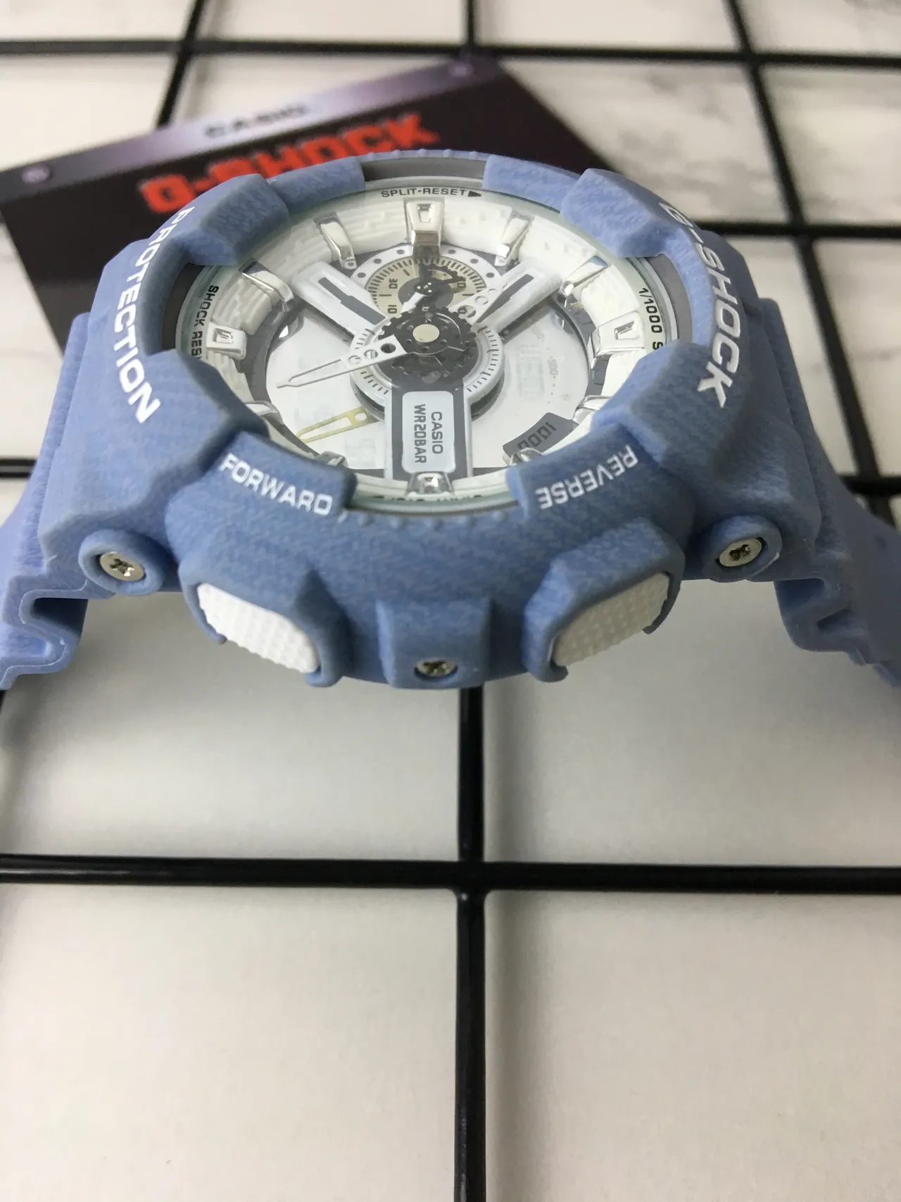 Casio Blue White Light Resin Case Analog-Digital Hybrid Dial Watch 3