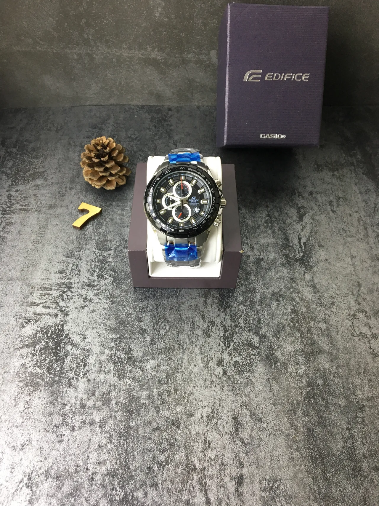 Casio Edifice Chronograph Black and Silver Sports Watch 2